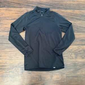 Patagonia Capilene Thermal Weight Quarter Zip Pullover Mens M Black Baselayer